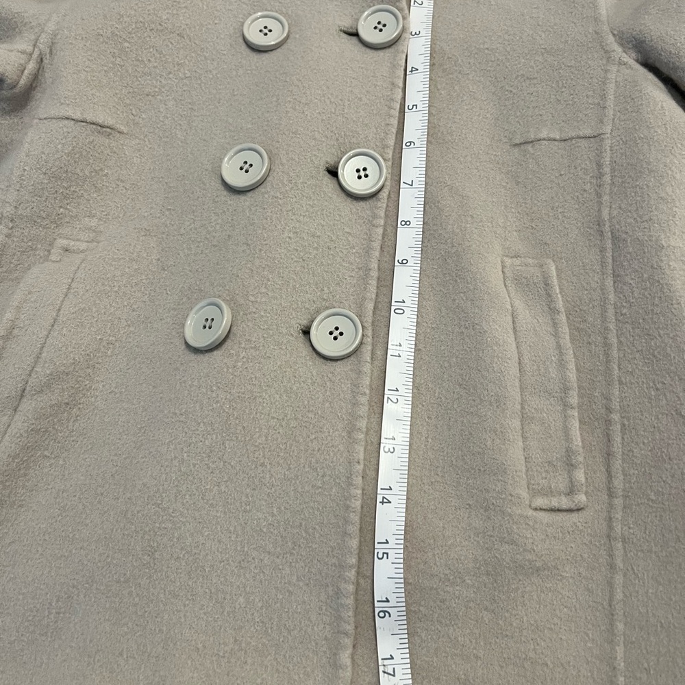 S Max Mara Angora Blend Pea Coat Cream | Quiet Luxury Old Money Chic Timeless - Picture 9 of 16